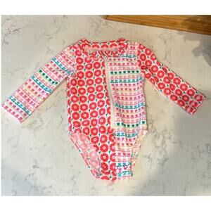 Toddler Mixed Floral One-Piece Rash Guard Swimsuit 6-9 months